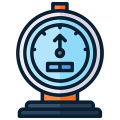 Barometer filled line color icon