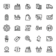 sales icon set illustration vector graphic