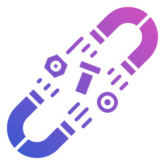 Magnet bolt screw flat gradient icon