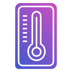 Thermometer flat gradient icon