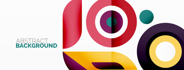 Rings and circles geometric abstract background for wallpaper, banner, backdrop