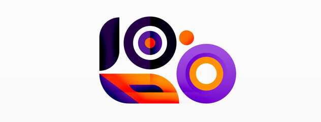 Rings and circles geometric abstract background for wallpaper, banner, backdrop