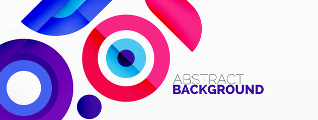 Rings and circles geometric abstract background for wallpaper, banner, backdrop