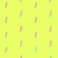 Cucumbers pattern in vibrant gradient holographic neon colors. Concept art. Minimal surrealism background