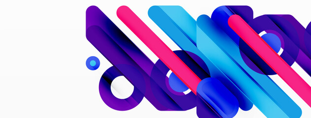 Lines geometric background. Stripes and rings composition business template for wallpaper, banner, background or landing