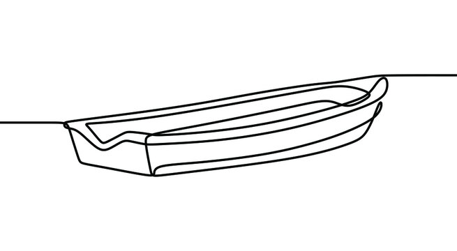 canoe oneline continuous single line art handdrawn