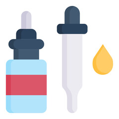 Medicine Dropper flat icon