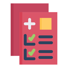 Obraz premium Medical Report History flat icon