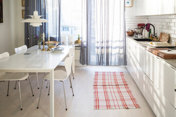 Stockholm, Sweden The interior of a modern light apartment.