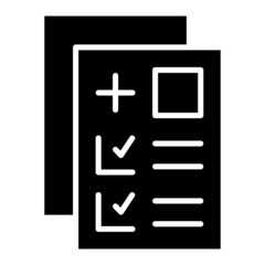 Fototapeta premium Medical Report History glyph icon