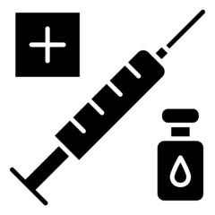 Syringe glyph icon