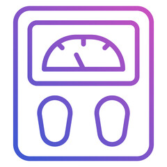 Weight Scale line gradient icon