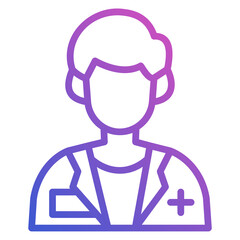 Doctor man person profession job line gradient icon