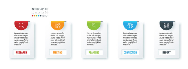 Infographic template business concept  with option.