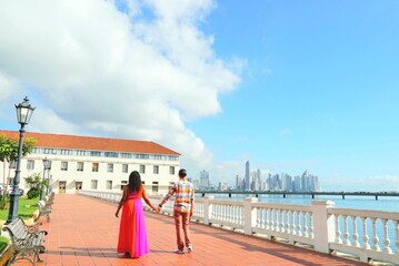 Increíble Vista desde el mirador del Casco Antiguo de Panamá