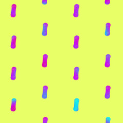 Daily women's sanitary pads pattern in vibrant gradient holographic neon colors. Concept art. Minimal surrealism background