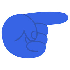 Hand pointing vector illustration in flat color design
