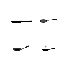 frying pan logo illustration design