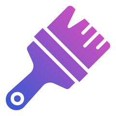 Brush Paint flat gradient icon
