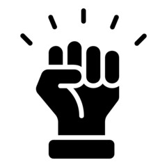 Hand Fist Up glyph icon