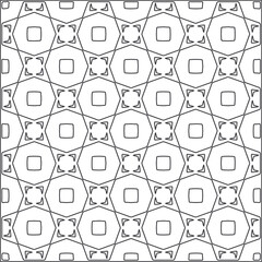 
Vector pattern with symmetrical elements . Repeating geometric tiles from striped elements.Monochrome texture.Black and 
white pattern for wallpapers and backgrounds.line art.