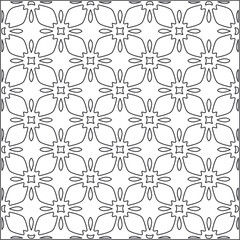 
Vector pattern with symmetrical elements . Repeating geometric tiles from striped elements.Monochrome texture.Black and 
white pattern for wallpapers and backgrounds.line art.