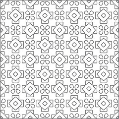 
Vector pattern with symmetrical elements . Repeating geometric tiles from striped elements.Monochrome texture.Black and 
white pattern for wallpapers and backgrounds.line art.