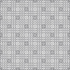 
Vector pattern with symmetrical elements . Repeating geometric tiles from striped elements.Monochrome texture.Black and 
white pattern for wallpapers and backgrounds.line art.