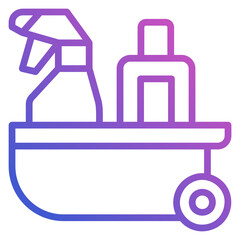 Cleaning Tool line gradient icon