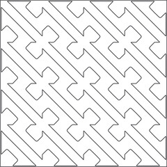 Vector pattern with symmetrical elements . Repeating geometric tiles from striped elements.Monochrome texture.Black and 
white pattern for wallpapers and backgrounds.line art.