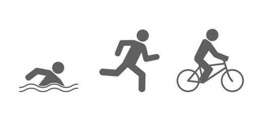 triatlontriathlon run cycling swim icon