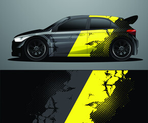  Rally car decal graphic wrap vector, abstract background