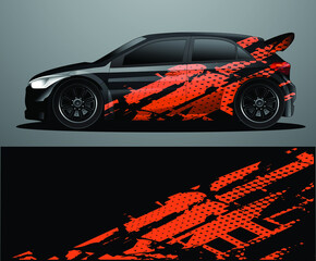  Rally car decal graphic wrap vector, abstract background