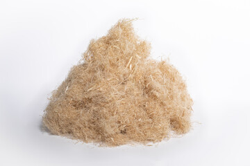 heap of hemp fibers