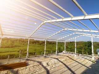 The process of building a steel frame construction