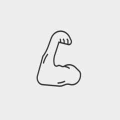 Strong arm vector icon illustration sign