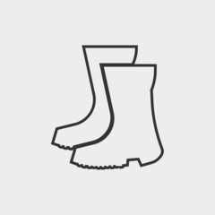 Waterproof boots vector icon illustration sign