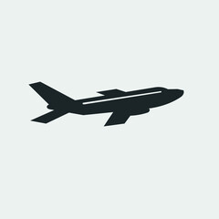 Airplane vector icon illustration sign