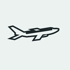 Fototapeta na wymiar Airplane vector icon illustration sign