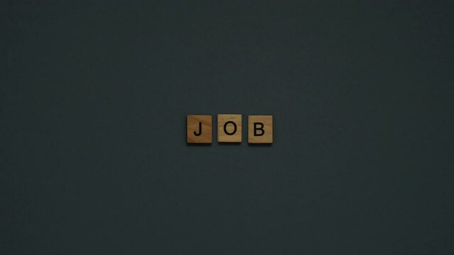 job word on blackboard.