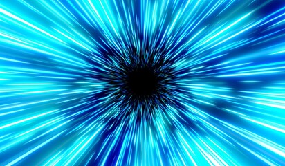 放射状の光。デジタル空間。高速、音速、スピード感のある背景。テクノロジー。 © DESIGN BOX
