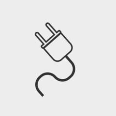 Power cord vector icon illustration sign