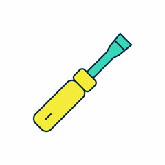 Filled outline Screwdriver icon isolated on white background. Service tool symbol. Vector