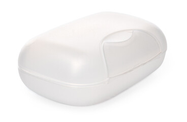 Plastic soap box isolated on white background