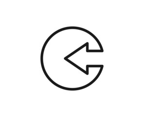 Black line icon on white background