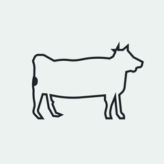 Fototapeta na wymiar Cow vector icon illustration sign