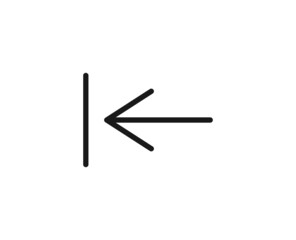 Black line icon on white background