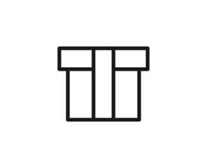 Single line icon of box on isolated white background. High quality editable stroke for mobile apps, web design, websites, online shops etc.