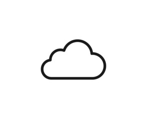 Cloud line icon on white background