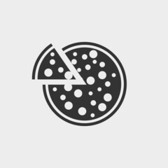 Pizza vector icon illustration sign